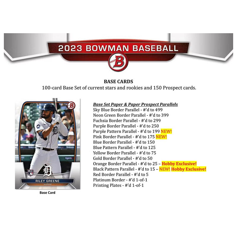 2023 Bowman Baseball Hobby Box