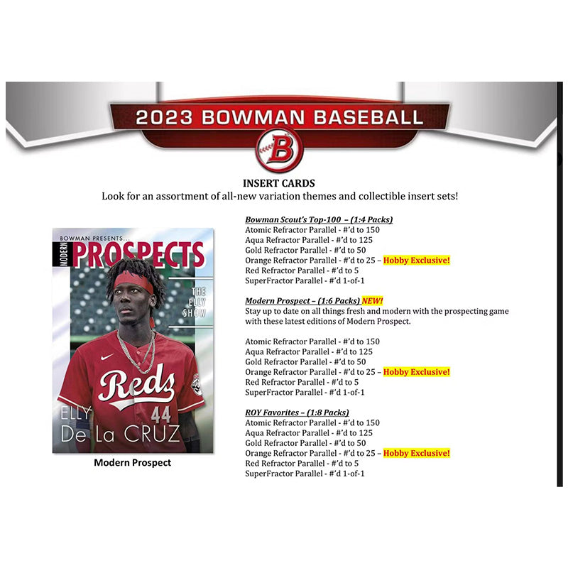 2023 Bowman Baseball Hobby Box